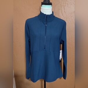 32 Degrees Women's Blue Half-Zip Top NWT Sz Lg